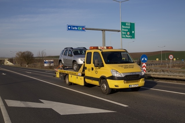 Platformă auto în acțiune